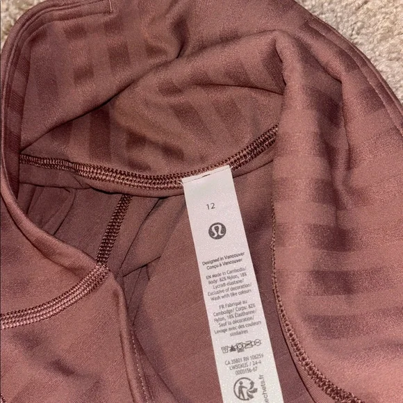 🌸Lululemon Wunder Under High-Rise Tight 25" *Tonal Stripe Dark Oxide W5GKUS - Picture 5 of 6